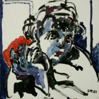 Portrait de Catherine III 1988 Huile sur panneau - 45 x 44,5 cm