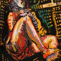 Fanny II 1990 Acrylique sur papier - 100 x 65 cm