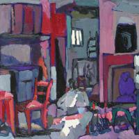 Atelier rue Bichat I 1988 Huile sur panneau - 48 x 75 cm