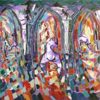 Intérieur aux arcades IV 1988 Huile sur toile - 81 x 100 cm