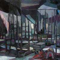 Interno XII 1986 Huile sur toile - 70 x 100 cm