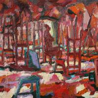 Interno XIII 1987 Huile sur toile - 70 x 100 cm