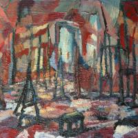 Interno XV 1987 Huile sur toile - 80 x 100 cm