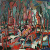 Interno XVI 1987 Huile sur toile - 70 x 70 cm