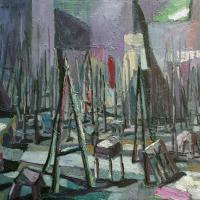 Interno III 1986 Huile sur toile - 80 x 100 cm