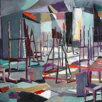 Interno IV 1986 Huile sur toile - 120 x 150 cm