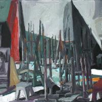 Interno VII 1986 Huile sur toile - 50 x 70 cm