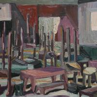 Interno 1986 Huile sur panneau - 50 x 70 cm