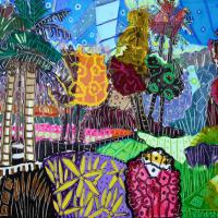 Apologie XII 2005 Acrylique et collage sur toile - 73 x 100 cm