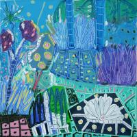 Apologie XVIII 2006 Acrylique et collage sur toile - 40 x 40 cm