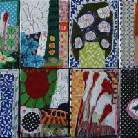 Composition II 2011 Acrylique et collage sur toile  - 54 x 77 cm (Coll. privée)