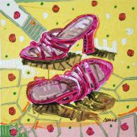 Le désir IX 2006 Acrylique et collage sur toile - 40 x 40 cm