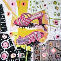 Le désir XIV 2007 Acrylique et collage sur toile - 80 x 80 cm