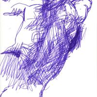 Etude de dos 1989 Encre sur papier - 20,5 x 14,5 cm