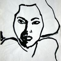 Laura III 1987 Encre de Chine sur papier - 49,5 x 36,5 cm