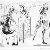 Série Moi et mon cheval 1991
													Pointe sèche
													Tirage à 20 exemplaires