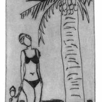 Ma maman au palmier 2007
													Pointe sèche
													Tirage à 16 exemplaires
													