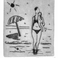 La plage IV 2007
													Pointe sèche
													Tirage à 16 exemplaires
													