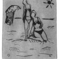 La plage VI 2007
													Pointe sèche
													Tirage à 16 exemplaires
													