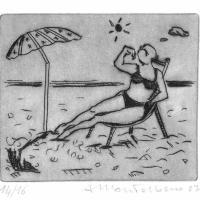 La plage VII 2007
													Pointe sèche
													Tirage à 16 exemplaires
													