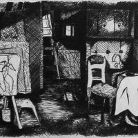 Atelier 1988
													Pointe sèche
													Tirage à 20 exemplaires