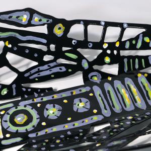 Poisson d'amour 2021 Acier soudé, peint - 9 x 52 x 26 cm - Pièce unique