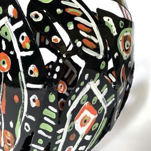 L'urne magique 2021  Acier soudé, peint - 38 x 31 x 35 cm - Pièce unique VENDU