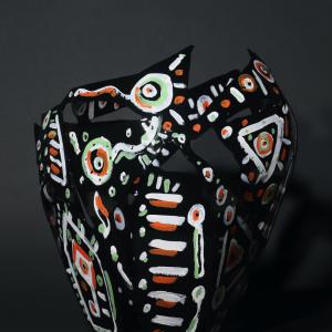 L'urne magique 2021 Acier soudé, peint - 38 x 31 x 35 cm - Pièce unique VENDU