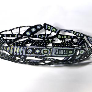 Poisson d'amour 2021 Acier soudé, peint - 9 x 52 x 26 cm - Pièce unique