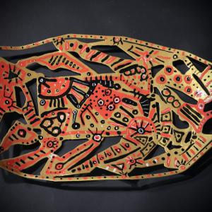 Etna 2021 Acier soudé, peint - 7 x 38,5 x 24cm - Pièce unique