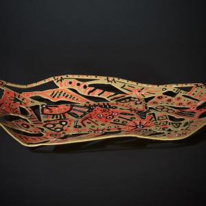 Etna 2021 Acier soudé, peint - 7 x 38,5 x 24cm - Pièce unique