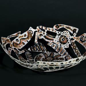 Le Cyclope 2021 Acier soudé, peint - 12 x 37 x 35 cm - Pièce unique