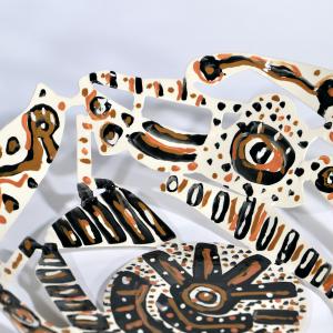 Le Cyclope 2021 Acier soudé, peint - 12 x 37 x 35 cm - Pièce unique