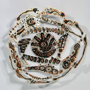 Le Cyclope 2021 Acier soudé, peint - 12 x 37 x 35 cm - Pièce unique