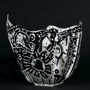 Pompei 2021 Acier soudé, peint - 31 x 30,5 x 30 cm - Pièce unique