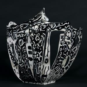 Pompei 2021 Acier soudé, peint - 31 x 30,5 x 30 cm - Pièce unique