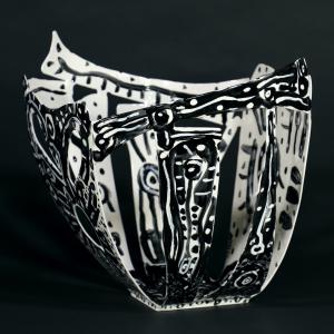 Pompei 2021 Acier soudé, peint - 31 x 30,5 x 30 cm - Pièce unique