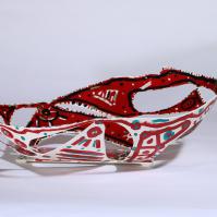 L'Eveil de l'Etna 2022 - Acier soudé, peint - 18 x 55 x 40 cm VENDU