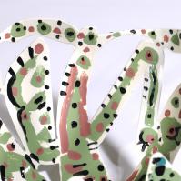 Rosée du matin  - Acier soudé, peint - 18 x 28 x 15 cm