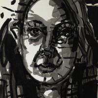 Emmanuelle VI 2020 Encre de Chine sur papier 29 x 20 cm