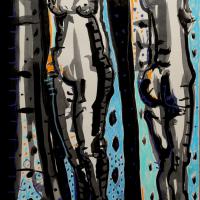 Dos à dos II  2023 Encre de Chine et pastel gras sur papier - 47,5 x 32,5 cm