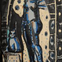 Souvenir de Chacha I 2024 Encres et pastel à l'huile sur papier - 47 x 32,5 cm