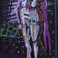 Lumière intérieure III 2023 Pastel à l'huile et acrylique sur papier - 26,5 x 18 cm