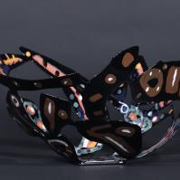 Eclosion IV 2024 Acier soudé peint - Hauteur : 18 cm Diamètre : 34,5 cm - Pièce unique