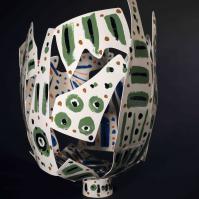 Eclosion VI 2025 Acier soudé peint - 41 x 38 x 30 cm - Pièce unique