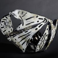 Naissance de Vénus II 2024 Acier soudé peint et patiné - 23 x 39 x 26,5 cm