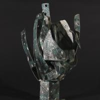 Eclosion X 2025 Acier soudé peint et patiné - 37 x 18 x 21 cm