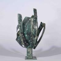 Eclosion X 2025 Acier soudé peint et patiné - 37 x 18 x 21 cm