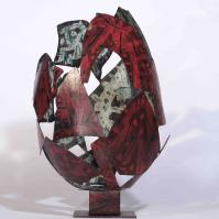 Eclosion IX  2025 Acier soudé peint et patiné - 55 x 34 x 36 cm