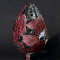 Eclosion IX 2025 Acier soudé peint et patiné - 55 x 34 x 36 cm